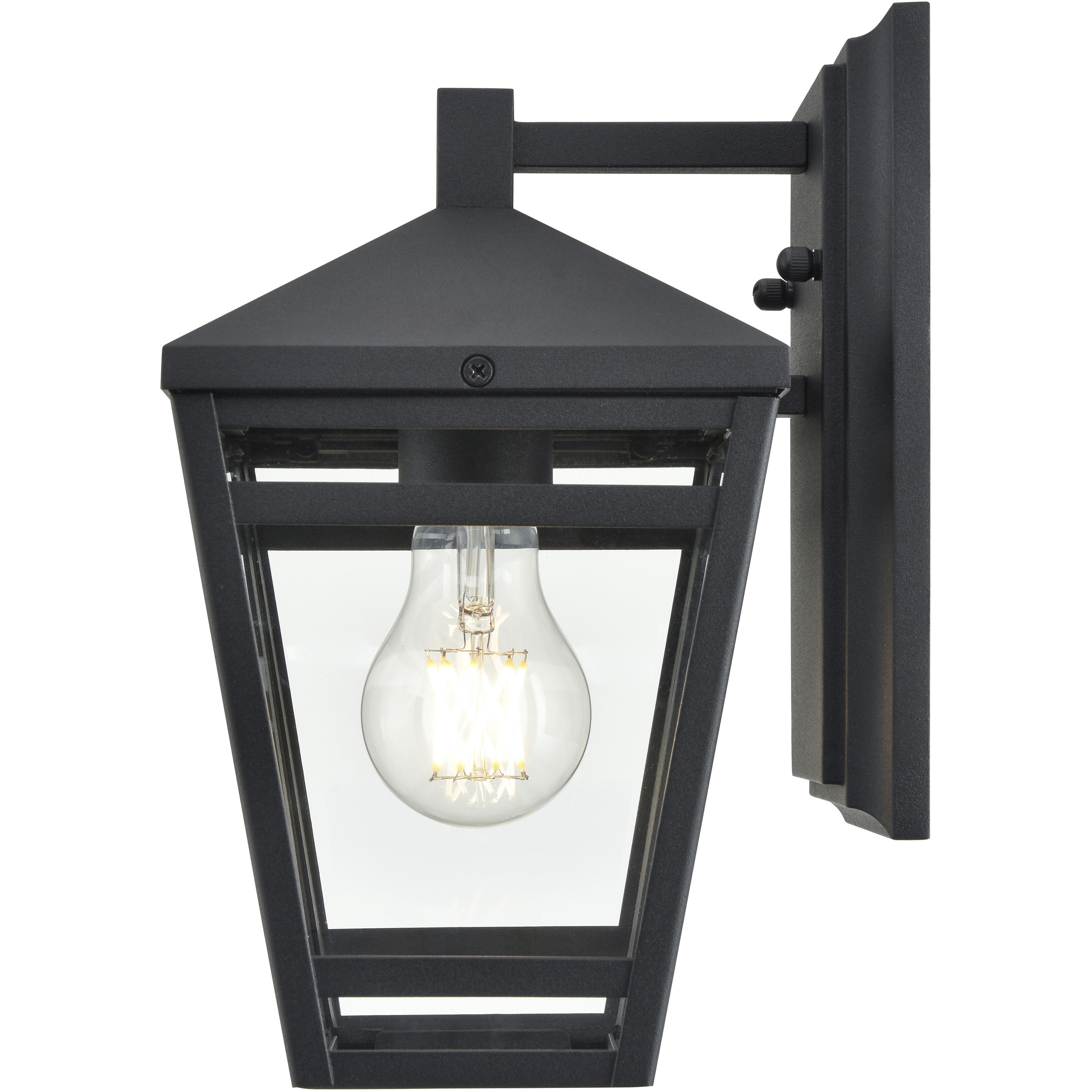 Seager 1 Light 10.75 inch Textured Black Outdoor Wall Sconce